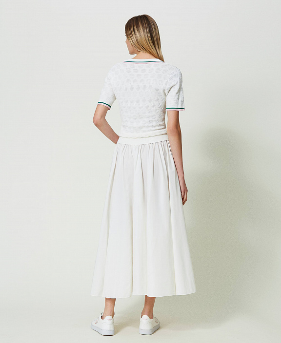 Длинная юбка из тафты