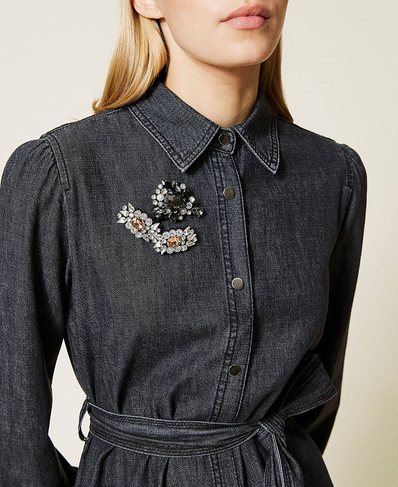 Длинное джинсовое платье Diamond