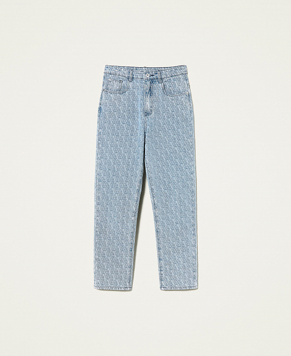 Классические джинсы с жаккардовым логотипом