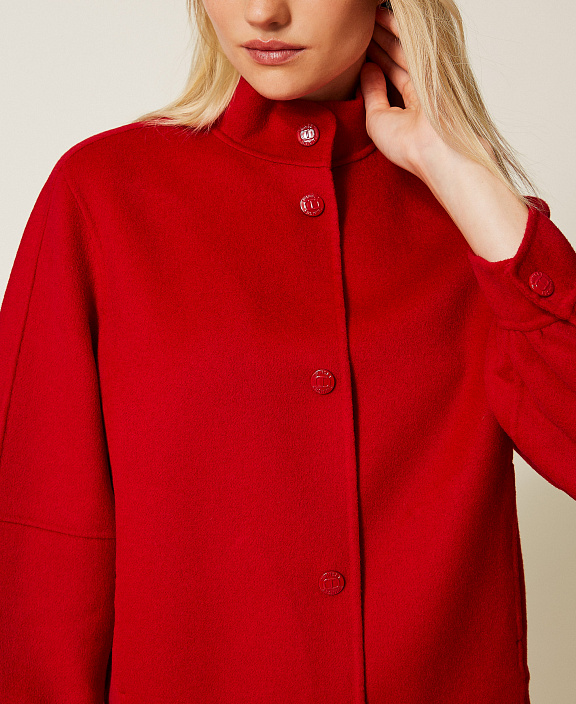 Куртка-бомбер из двухлицевого сукна