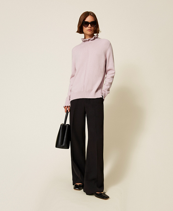 Широкие брюки из крепа на кулиске