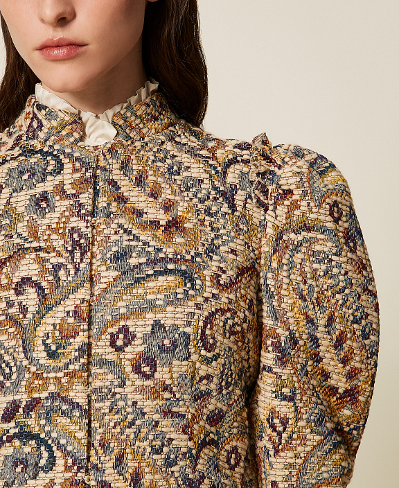 Жаккардовый жакет с кашемировым узором