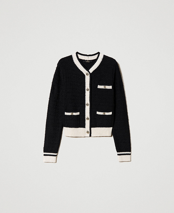 Кардиган с контрастной отделкой