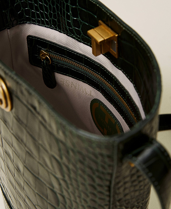 Сумка тоут с выделкой рептилии