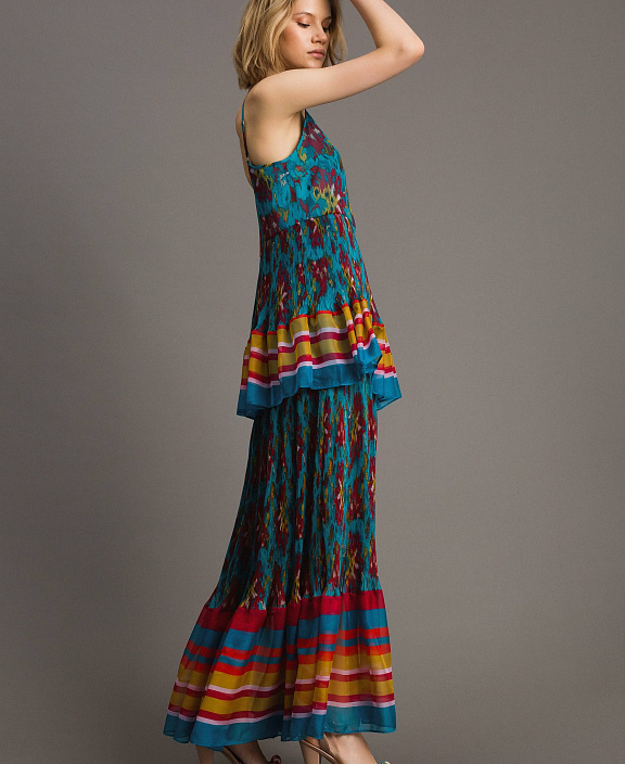 Длинный сарафан с принтом