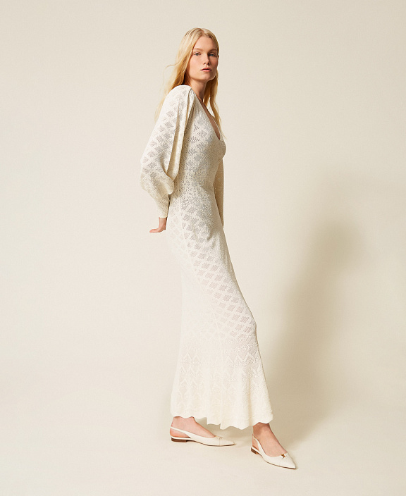 Длинное трикотажное платье с цветочным рисунком