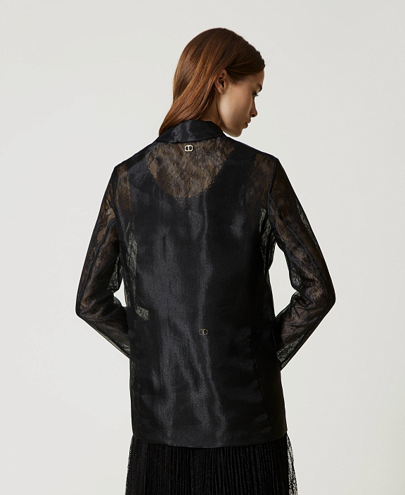 Блейзер из органзы и кружева