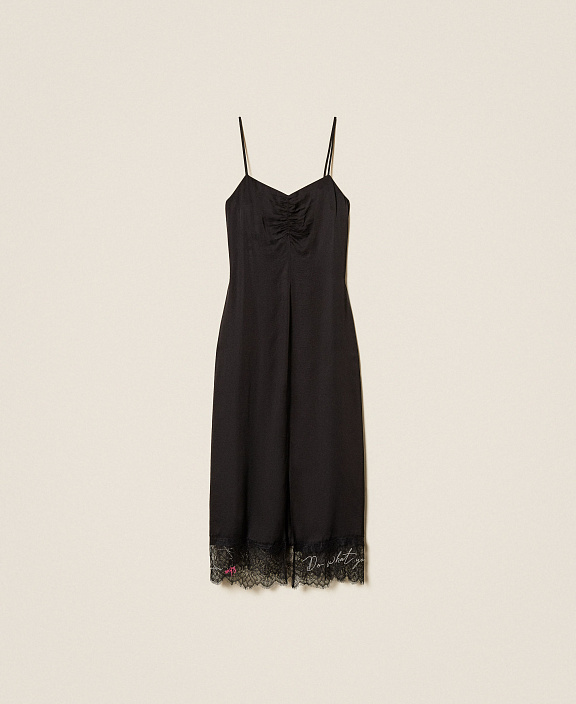 Платье миди MYFO с кружевом и вышивкой