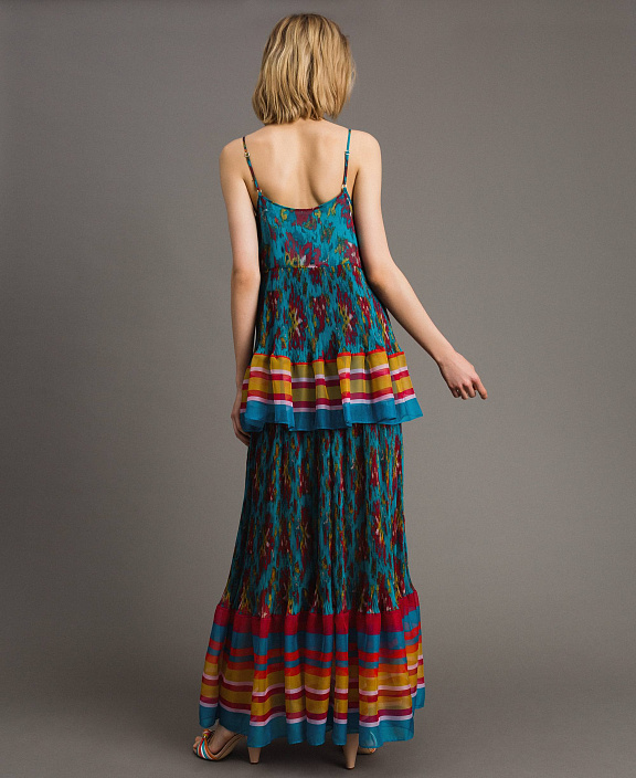 Длинный сарафан с принтом