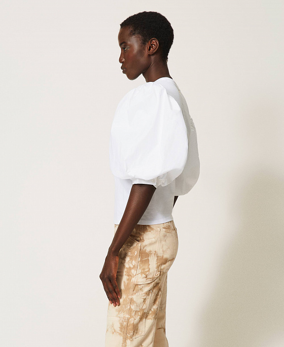 Футболка с металлизированным принтом