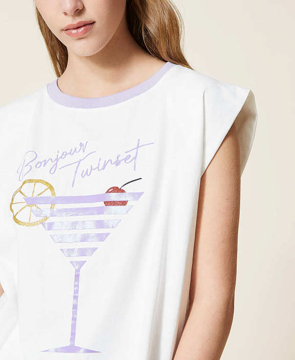 Квадратная футболка с принтом