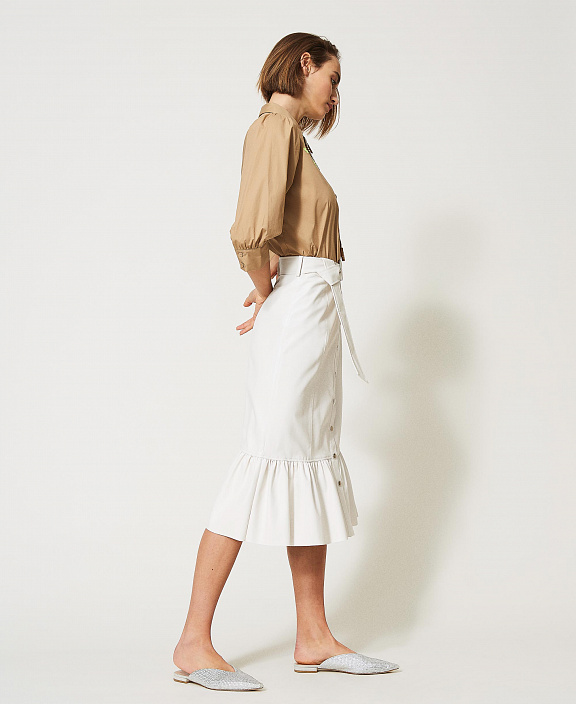 Юбка-миди с оборкой