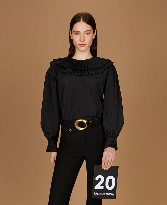 Рубашка из тафты с оборками