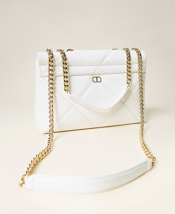 Сумка через плечо из кожи с заклепками