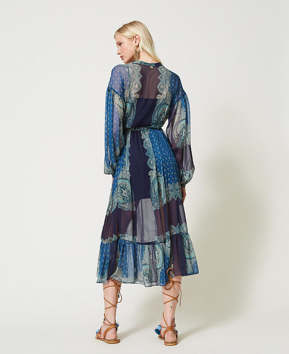 Платье миди с орнаментом