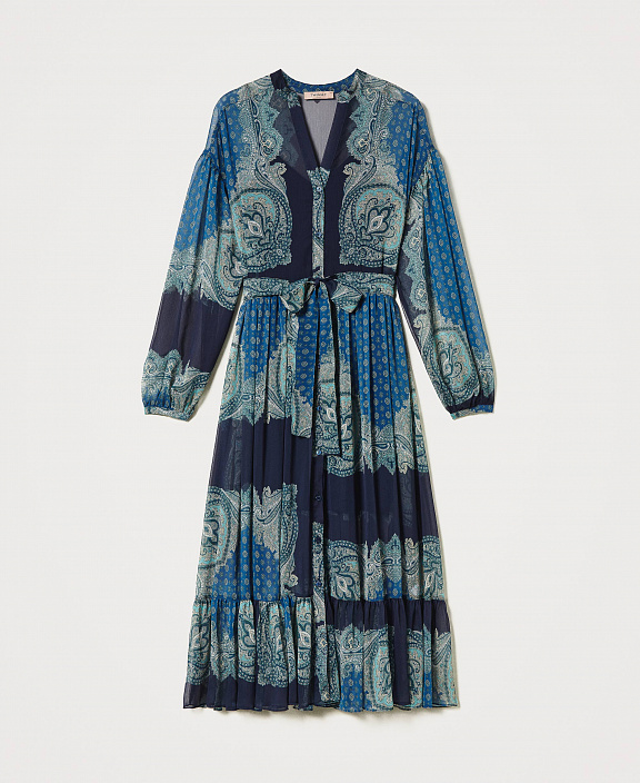 Платье миди с орнаментом