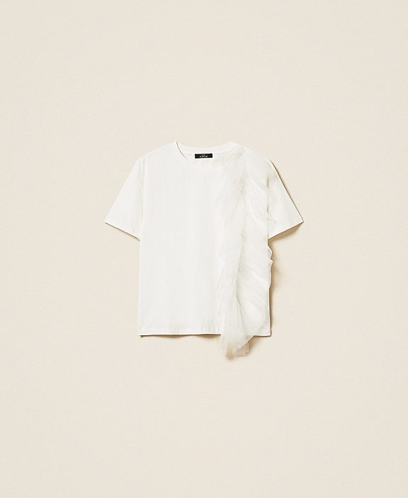 Классическая футболка с тюлем