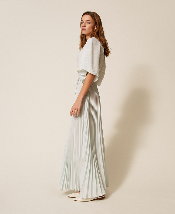 Длинное платье из переработанного крепдешина