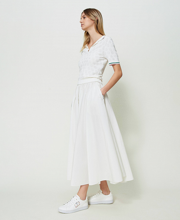 Длинная юбка из тафты