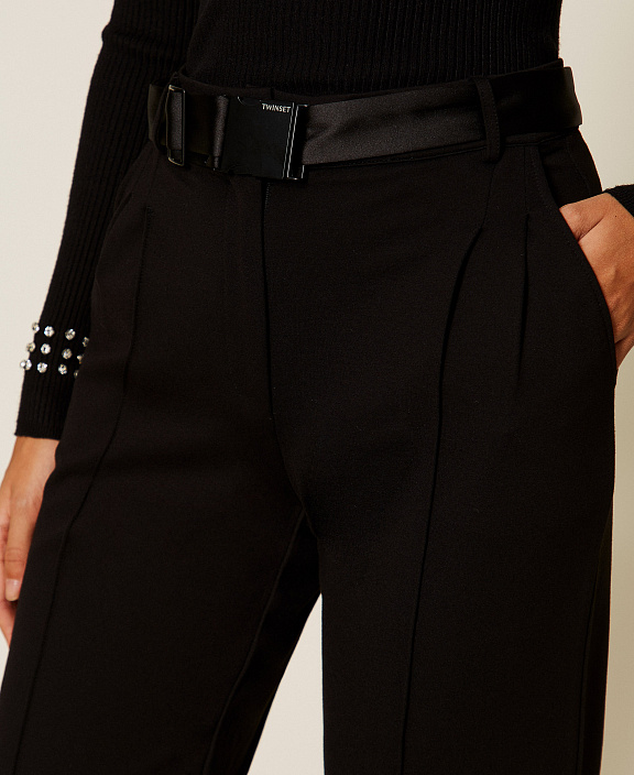 Вязаные прямые брюки