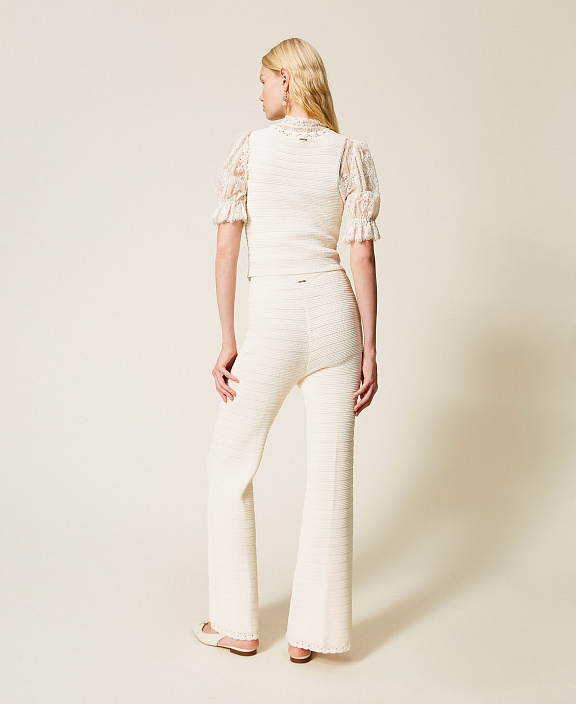 Трикотажные брюки с кроше