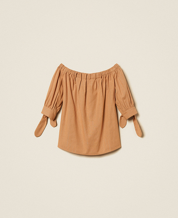 Блузка в полоску из люрекса