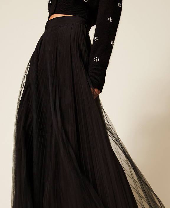 Длинная юбка из тафты и тюля