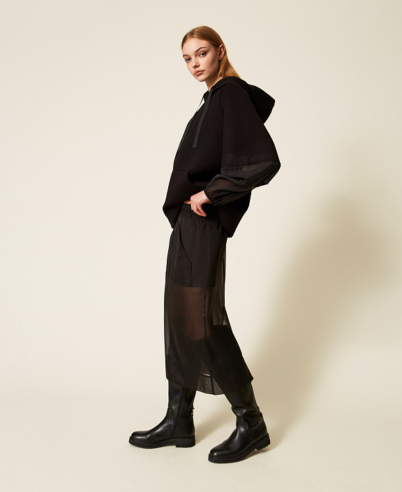 Юбка миди из органзы