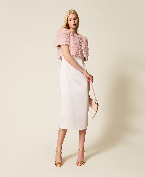 Платье миди из атласа-дюшес