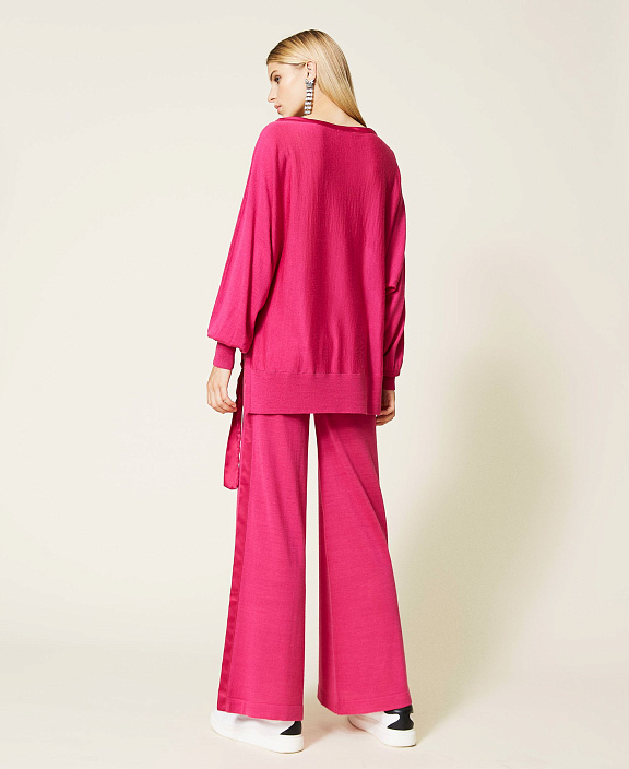 Широкие трикотажные брюки