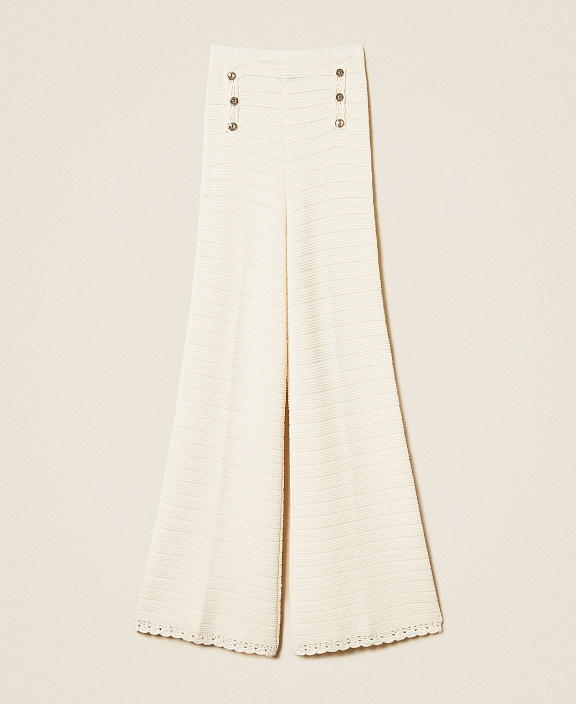 Трикотажные брюки с кроше