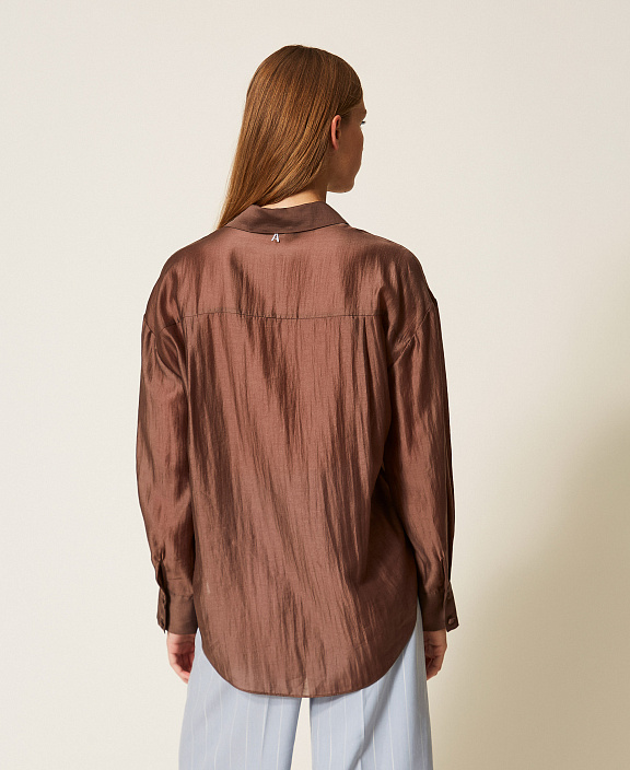 Рубашка из вуали с карманами